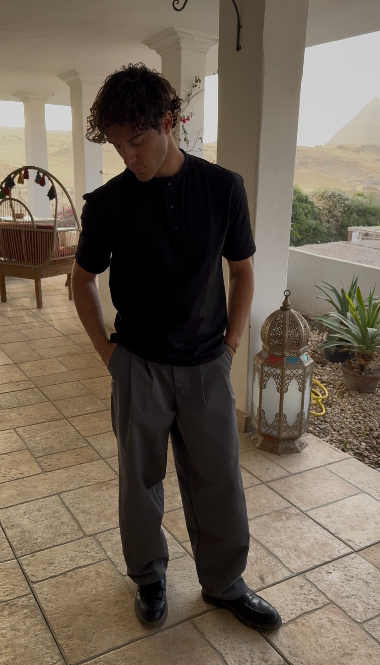pleated trouser.