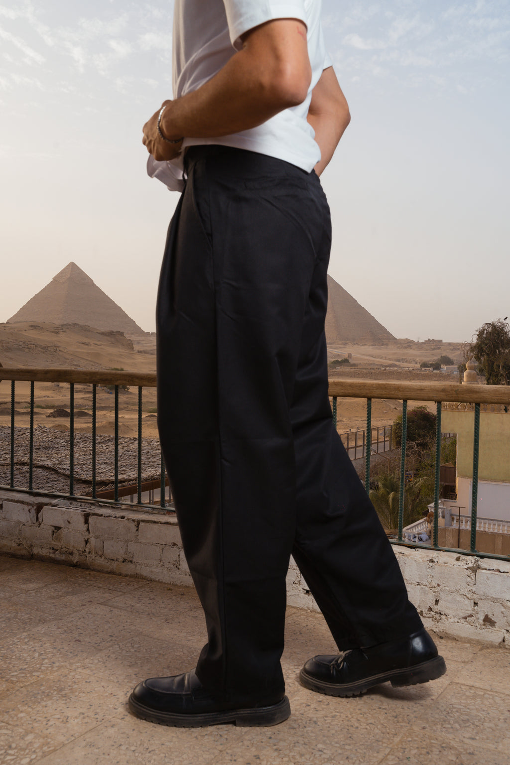pleated trouser.