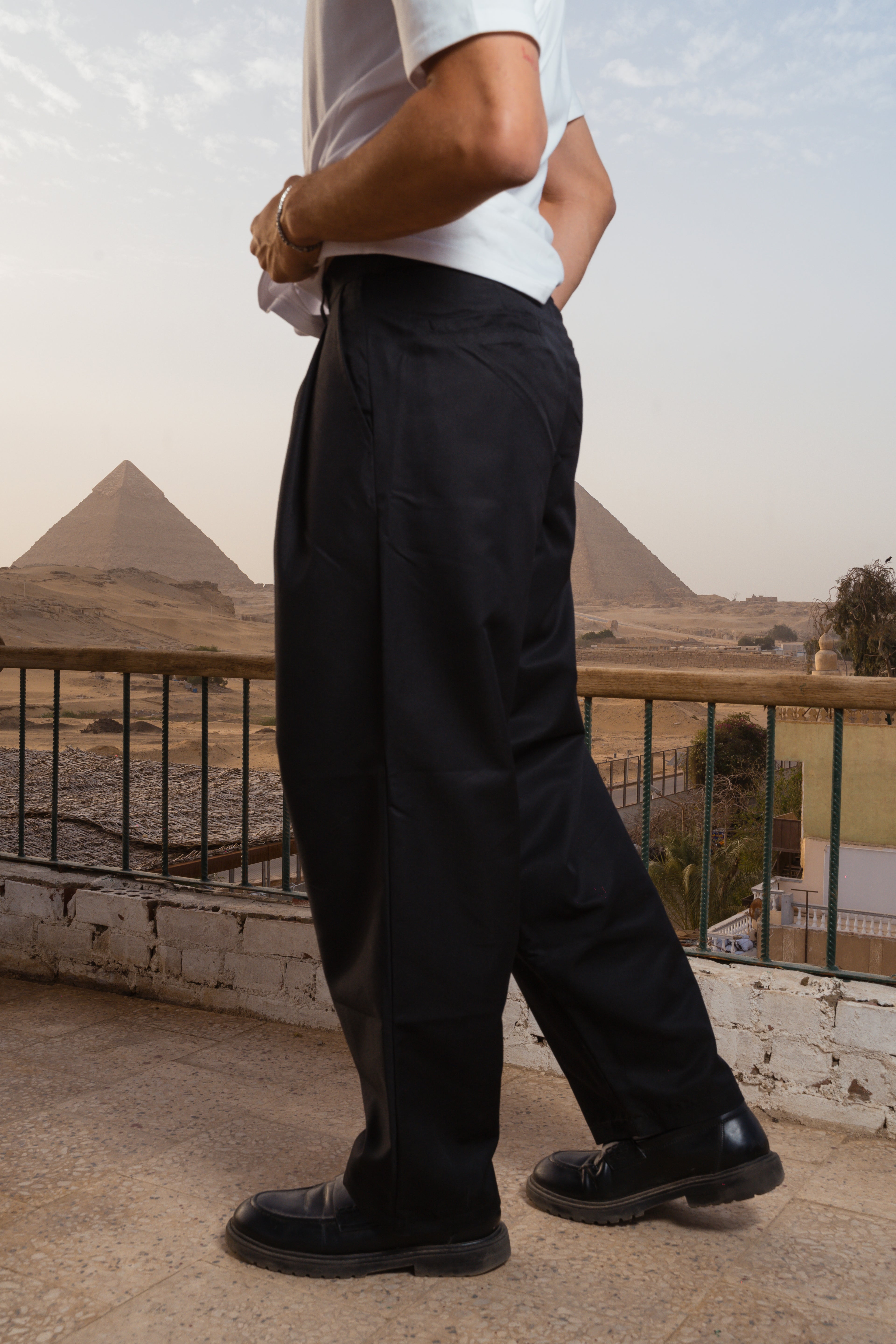 pleated trouser.