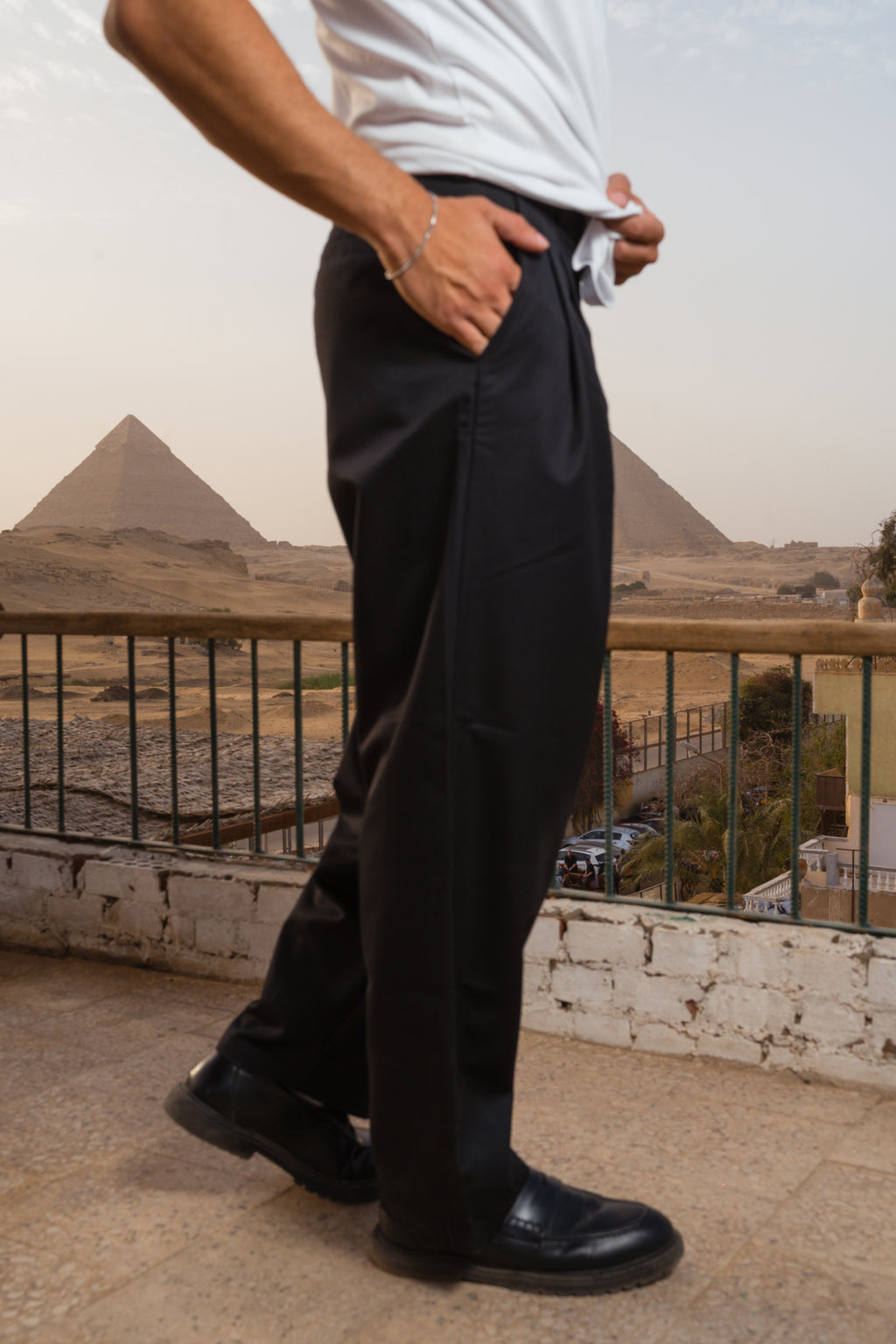 pleated trouser.